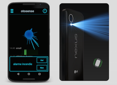 visuel représentant smartphone nexus avec son flash actif .